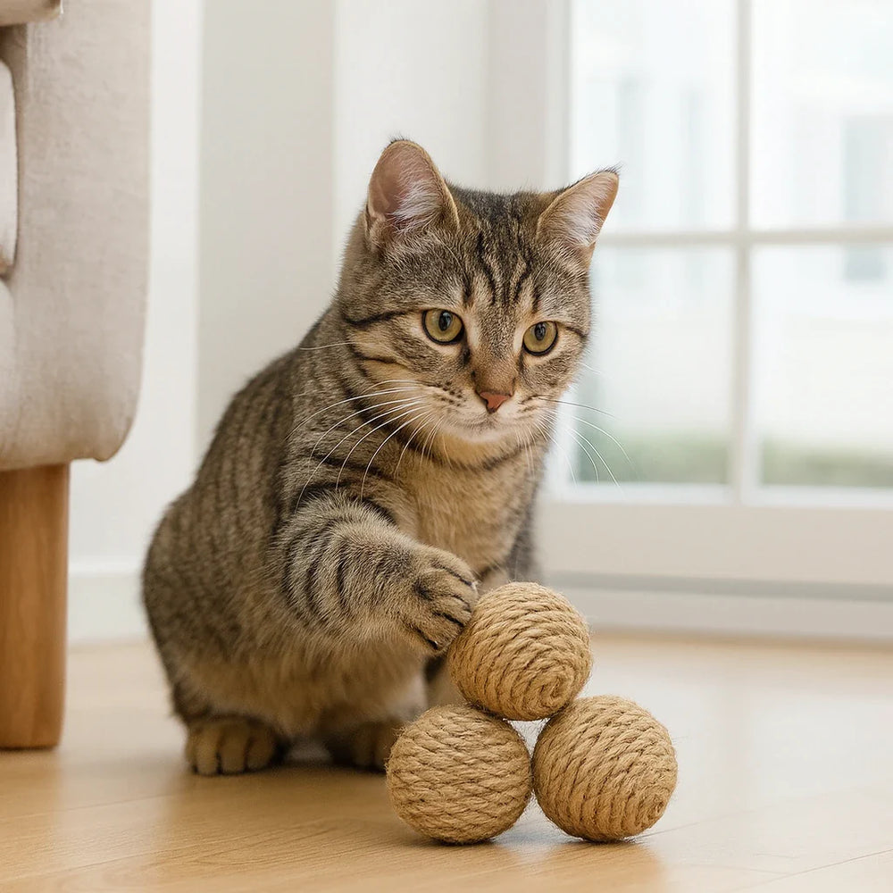 Juteboll för katt