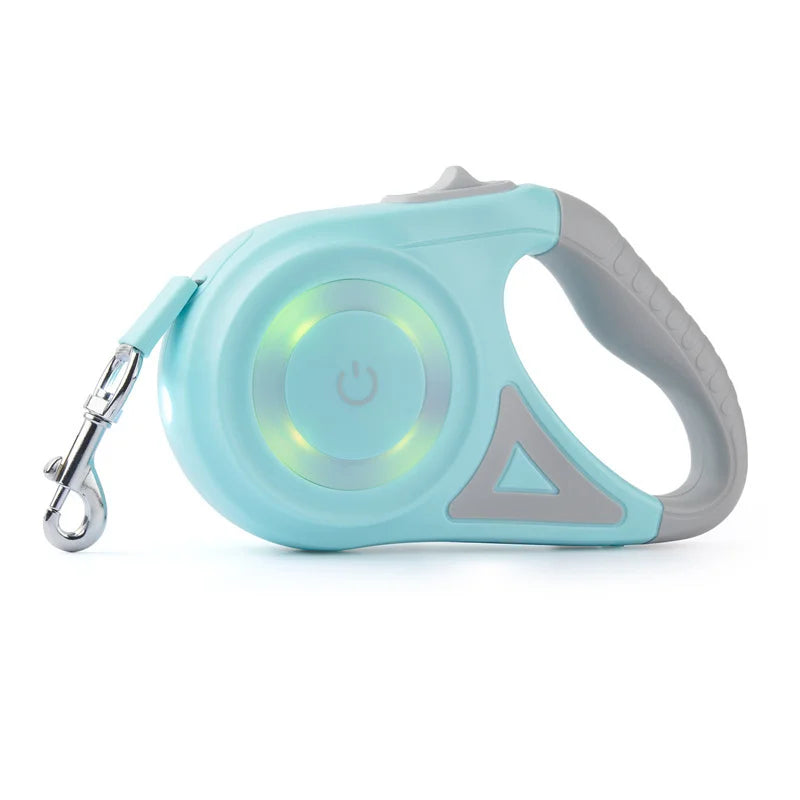 Automatisk LED-Hundkoppel med Ficklampa 5 m